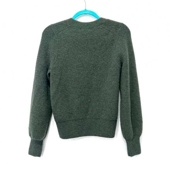 Madewell‎ Olive Green wool blend Square Neck Sweater S - Picture 6 of 9